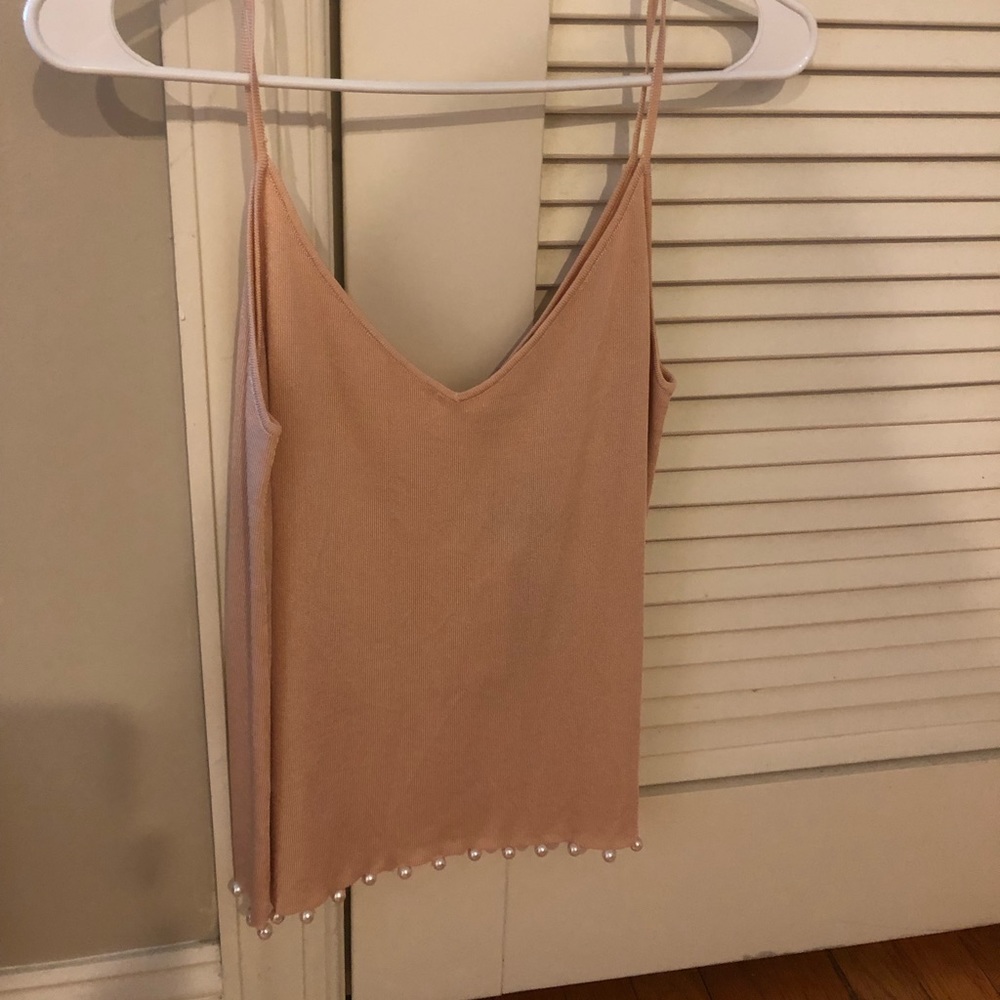 Zara pearl detail tank top